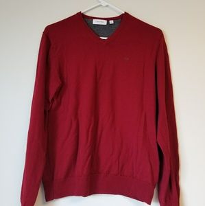 Calvin Klein V neck italian merino sweater